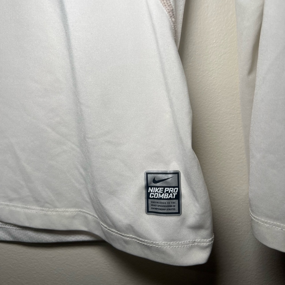 Nike Pro Combat White Long Sleeve Tee - Picture 2 of 5